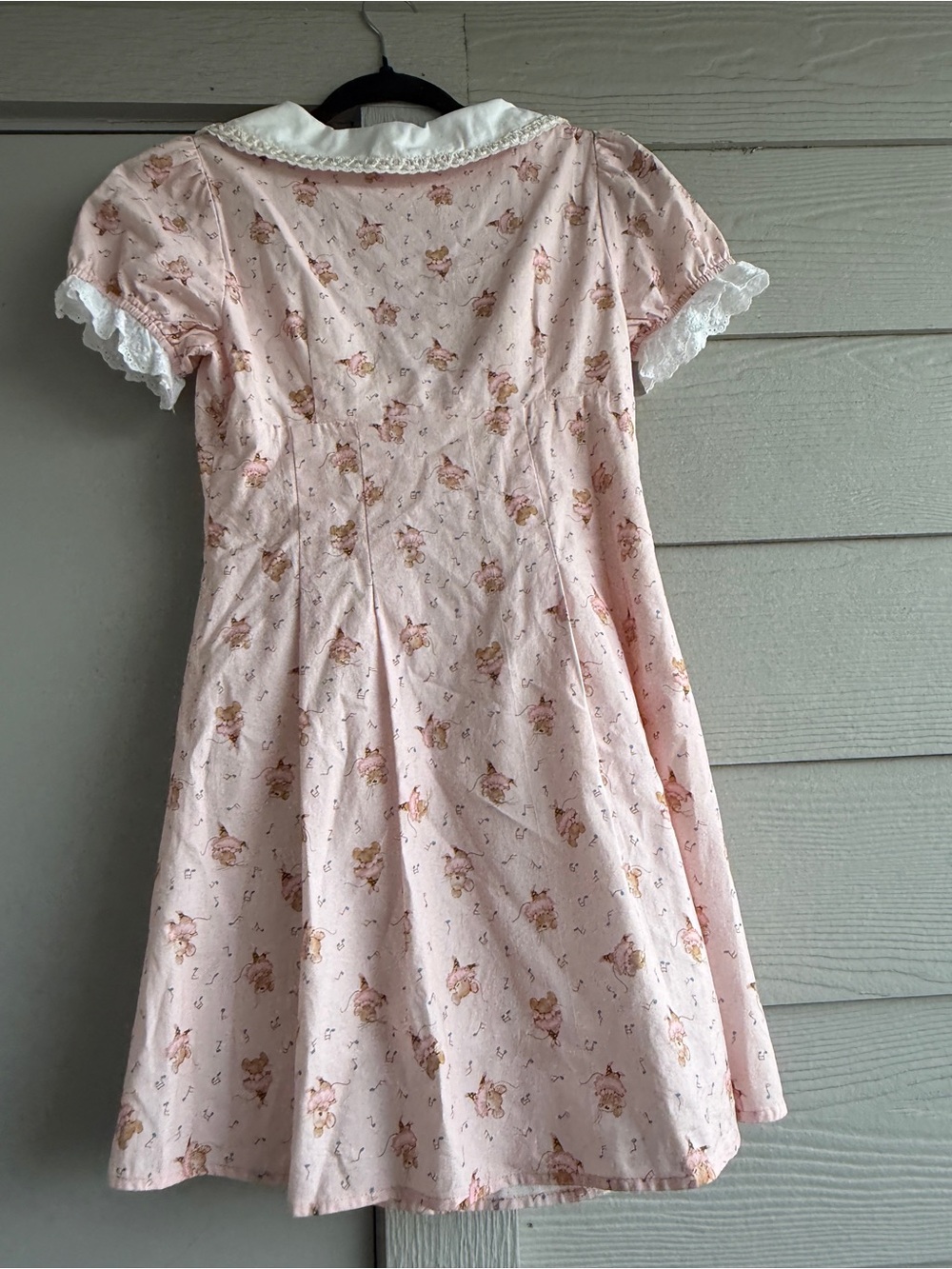 LaceMade Style Pink Balletcore Mini Dress Rare Mouse Print Coquette Princesscore - Picture 3 of 5